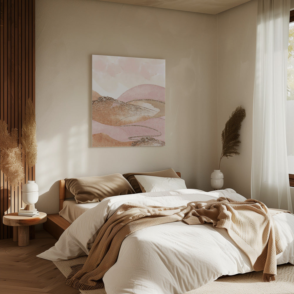 Landscape in pink-2 | Canvas