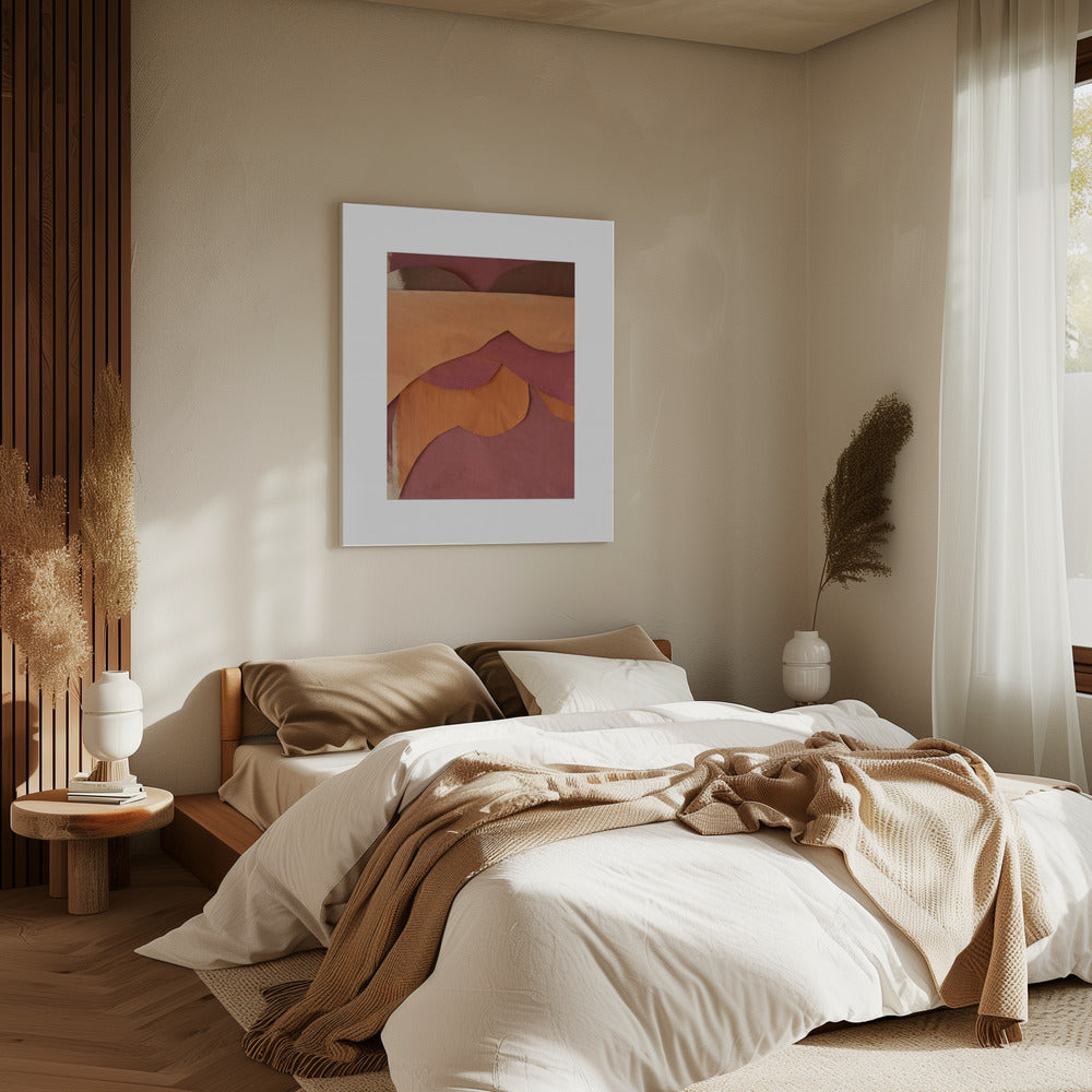 Achter het gordijn | Canvas