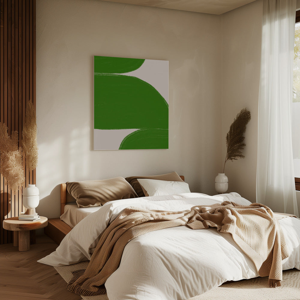 Groene Golven Harmonie | Canvas