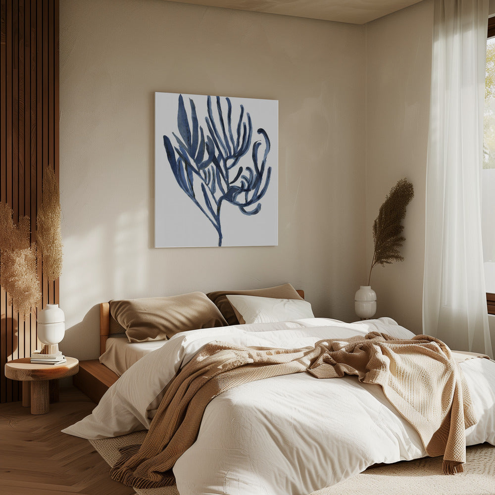 Blauwe waterplant poster 3 | Canvas