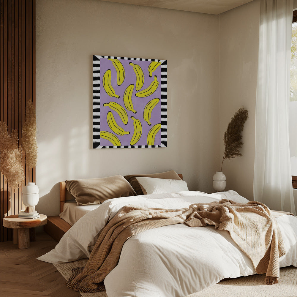 Gele bananen abstract | Canvas