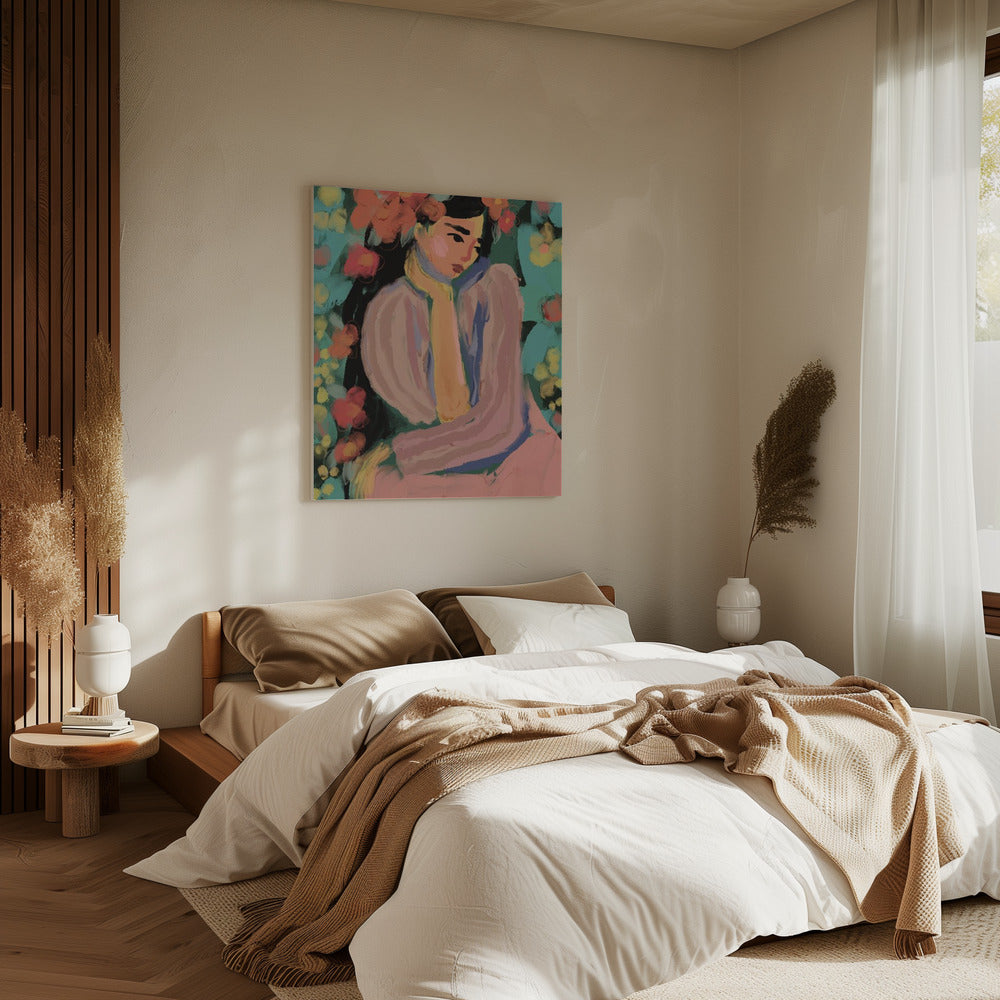 Peinzende Bloemen | Canvas