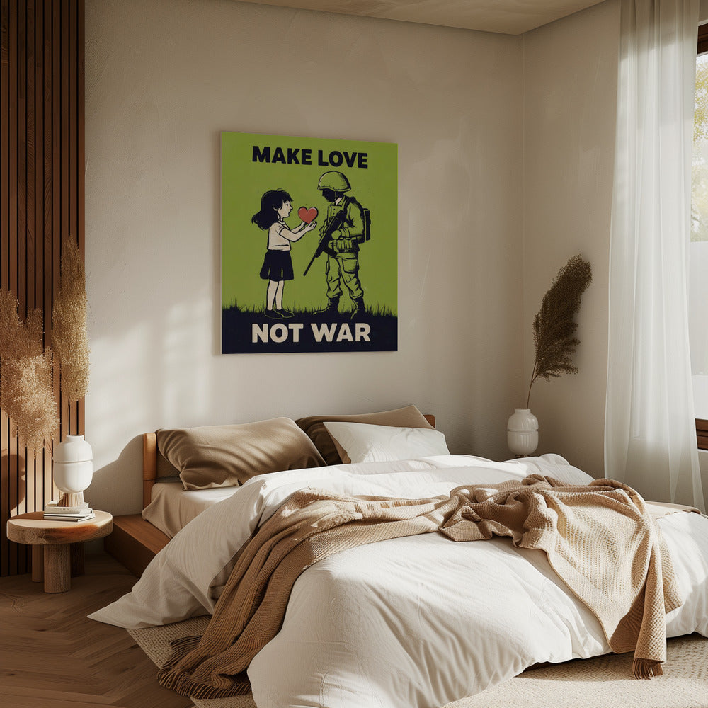 Maak liefde, geen oorlog | Canvas