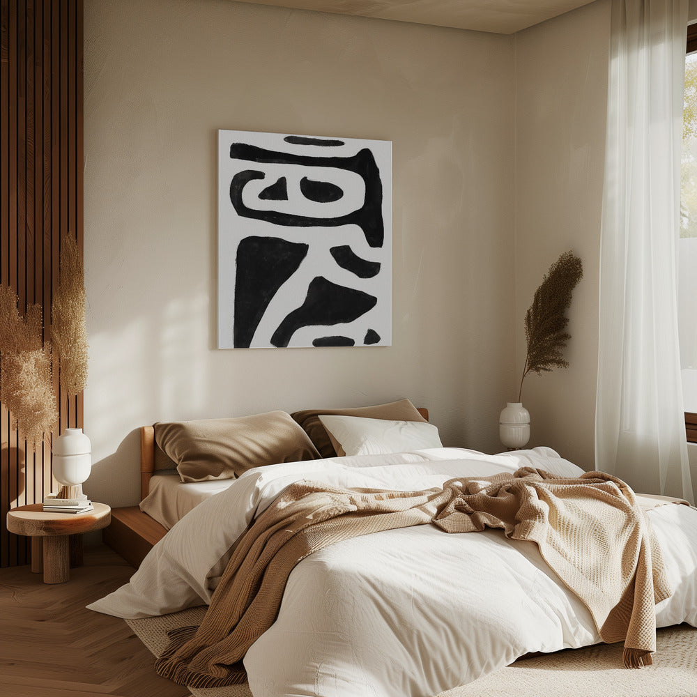 Zwart-wit abstract | Canvas