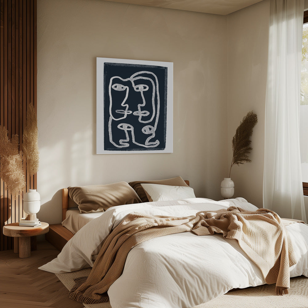 Marine Abstracte Mensen | Canvas