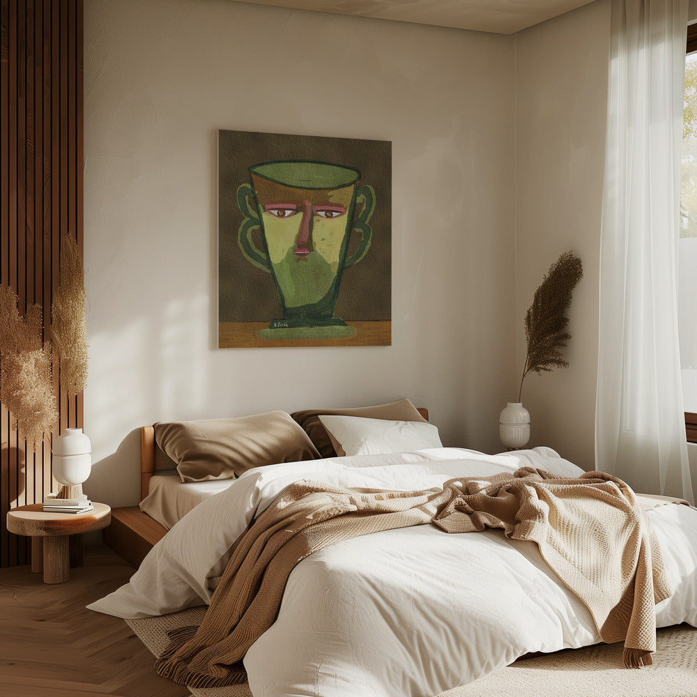 Mok man bruine versie | Canvas