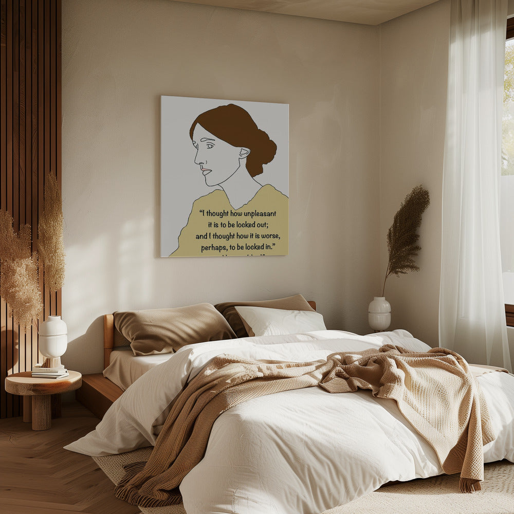 Virginia Woolf Kunst Geel | Canvas