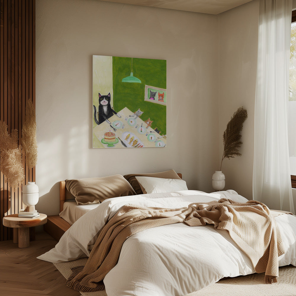 Kattenfamilie | Canvas