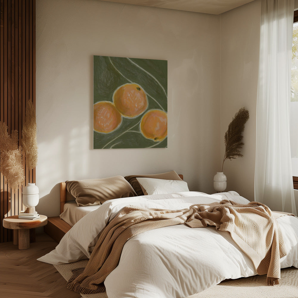 KH Studio - De kleuren oranje en groen | Canvas