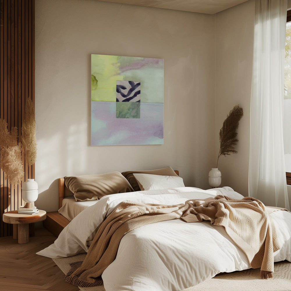 Aquarel abstracte compositie 8 | Canvas