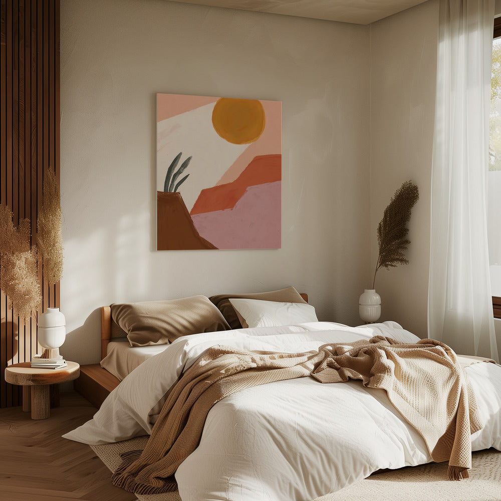 Woestijnzonlicht | Canvas