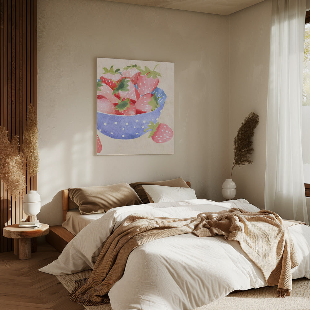 Aardbeieren in Schale | Canvas