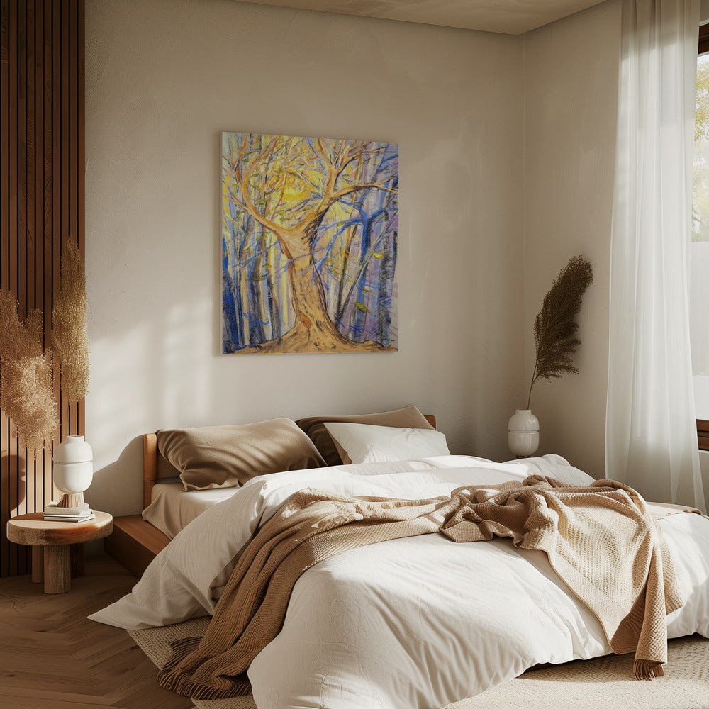 Stralende bosgloed | Canvas