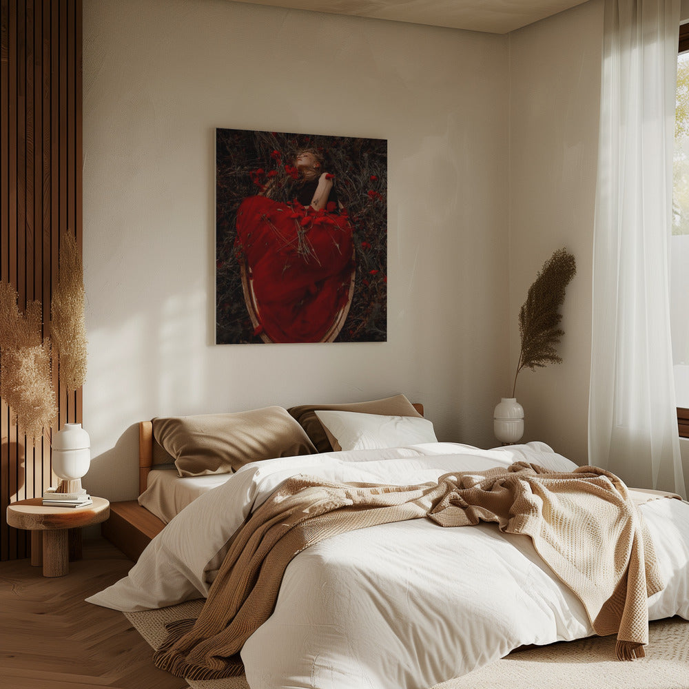 Ingelijst met klaprozen | Canvas