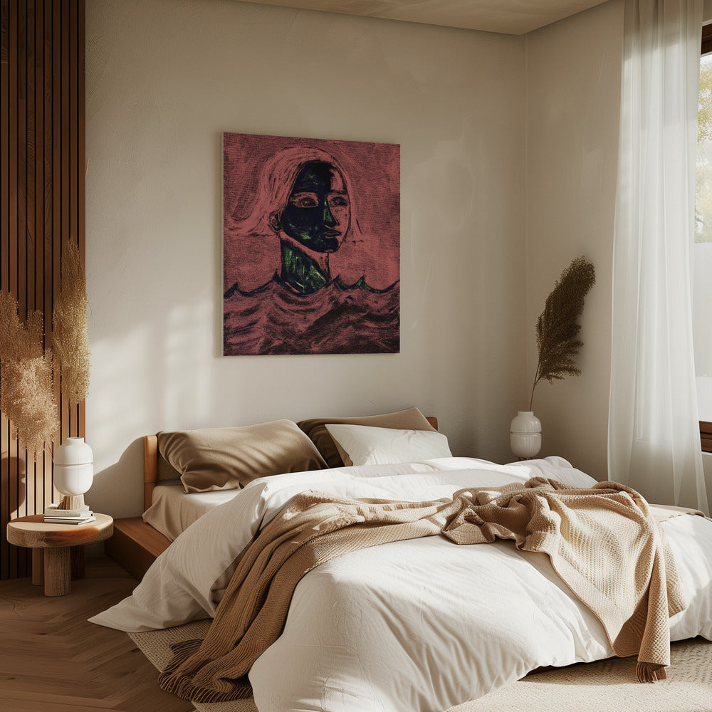 De Zwemmer Roze | Canvas