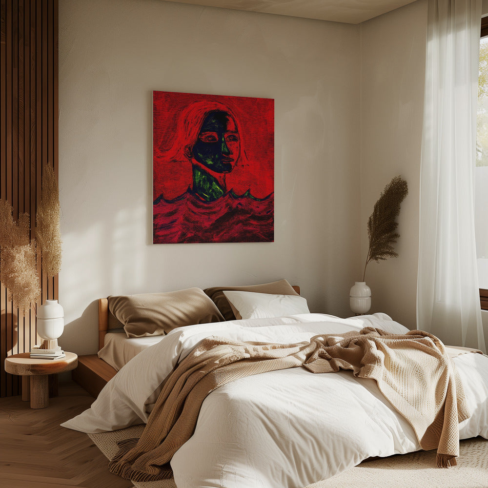 De Zwemmer Rood | Canvas