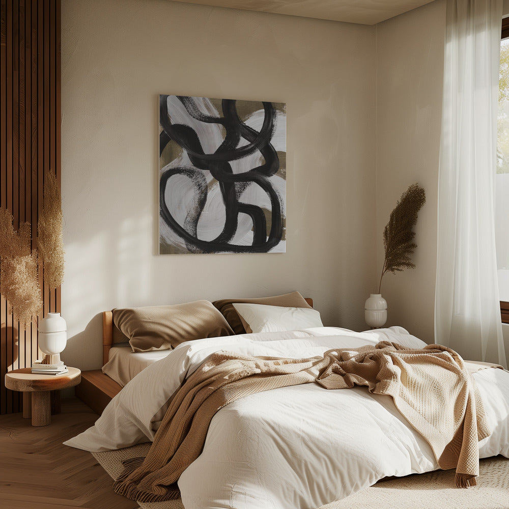 Abstracte penseelstreken 127X | Canvas