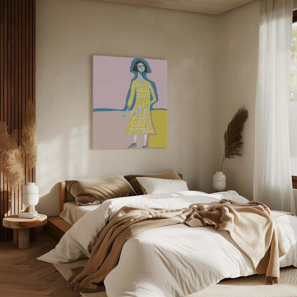 Blauwe dame | Canvas