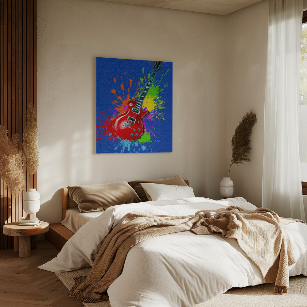 Elektrische gitaar pop-art explosie | Canvas