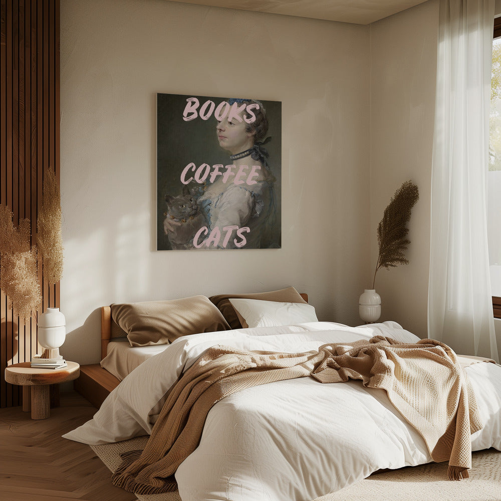 Boekenkoffiekatten Ratioiso | Canvas