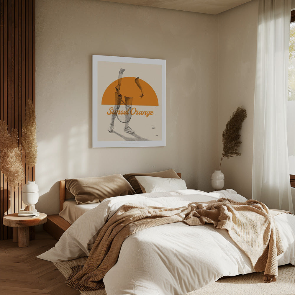 Zonsondergang Oranje | Canvas