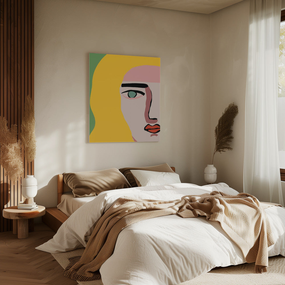Close-up gezicht blond | Canvas