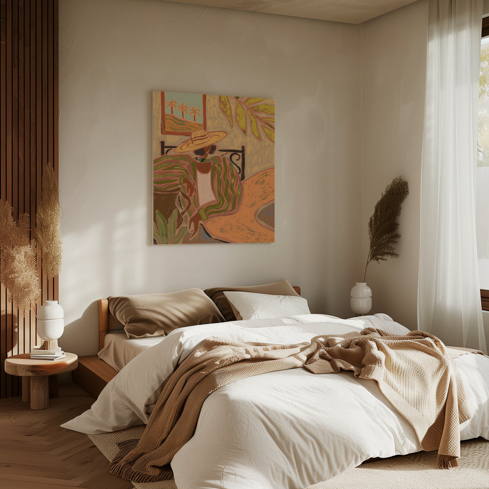 Dame met strepen | Canvas