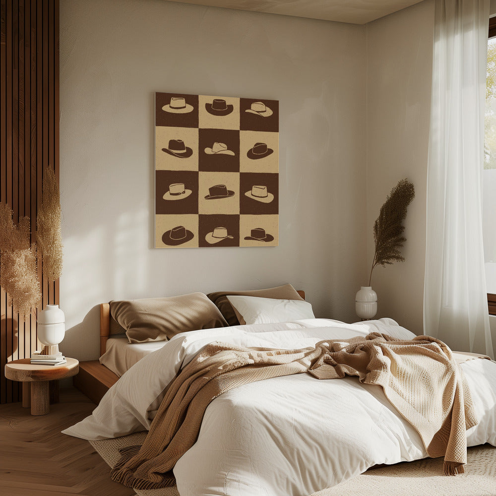Cowboy Dambord | Canvas