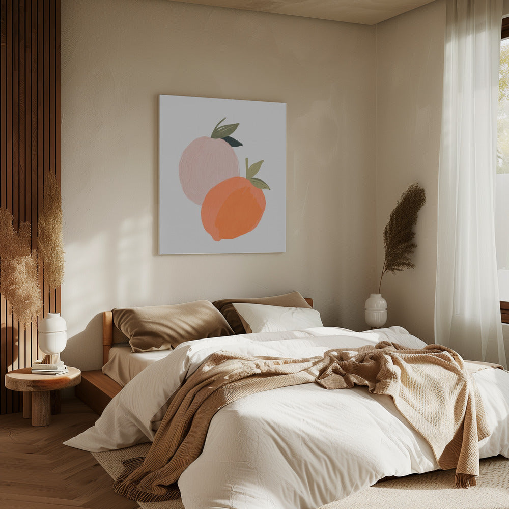 Geschilderde perzik | Canvas