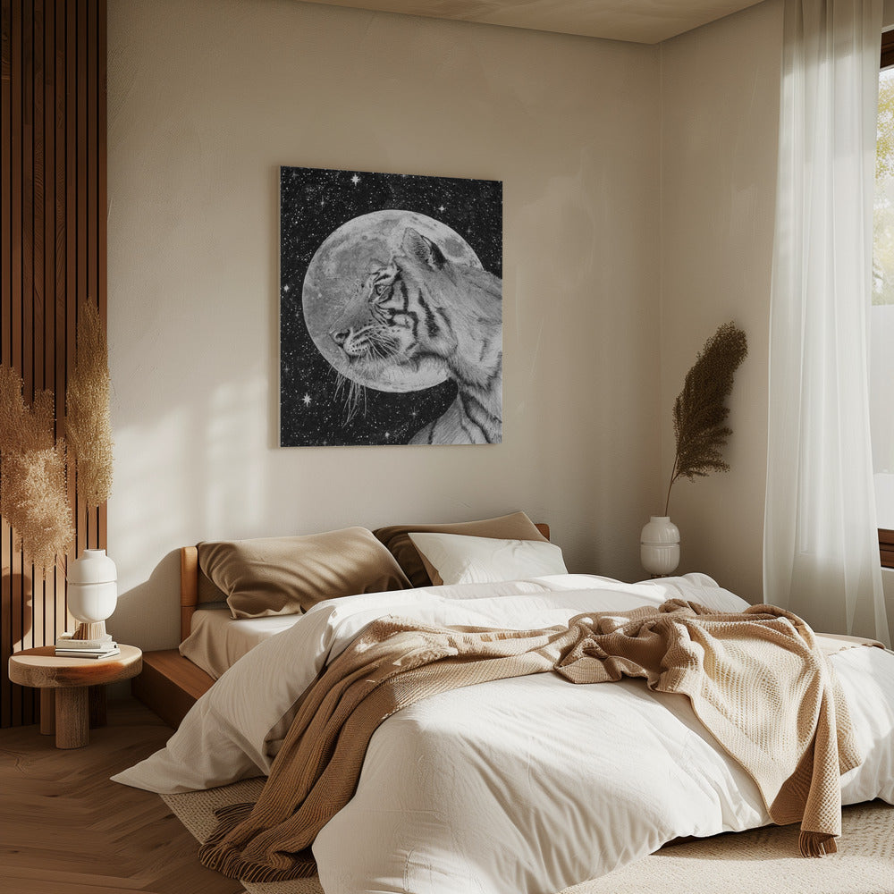 Maan en Tijger Origineel | Canvas