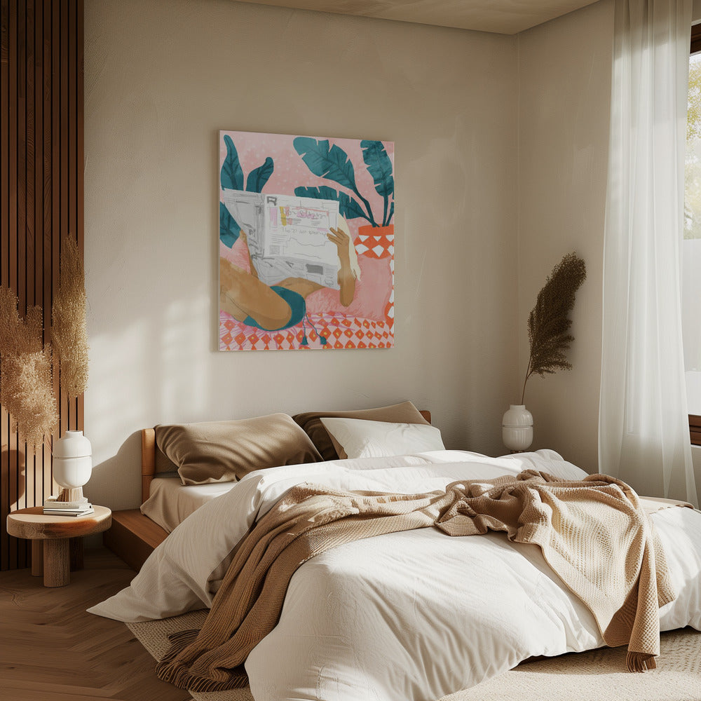 Bohemian Morning News Kunstdruk | Canvas