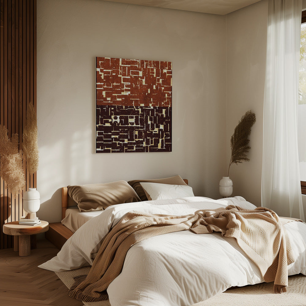 Dubbel doolhof wandtapijt | Canvas