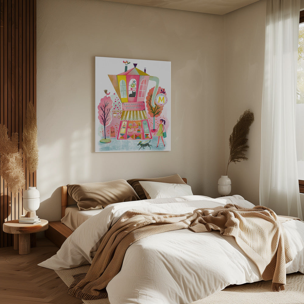 Vintage Franse koffiepatisserie | Canvas