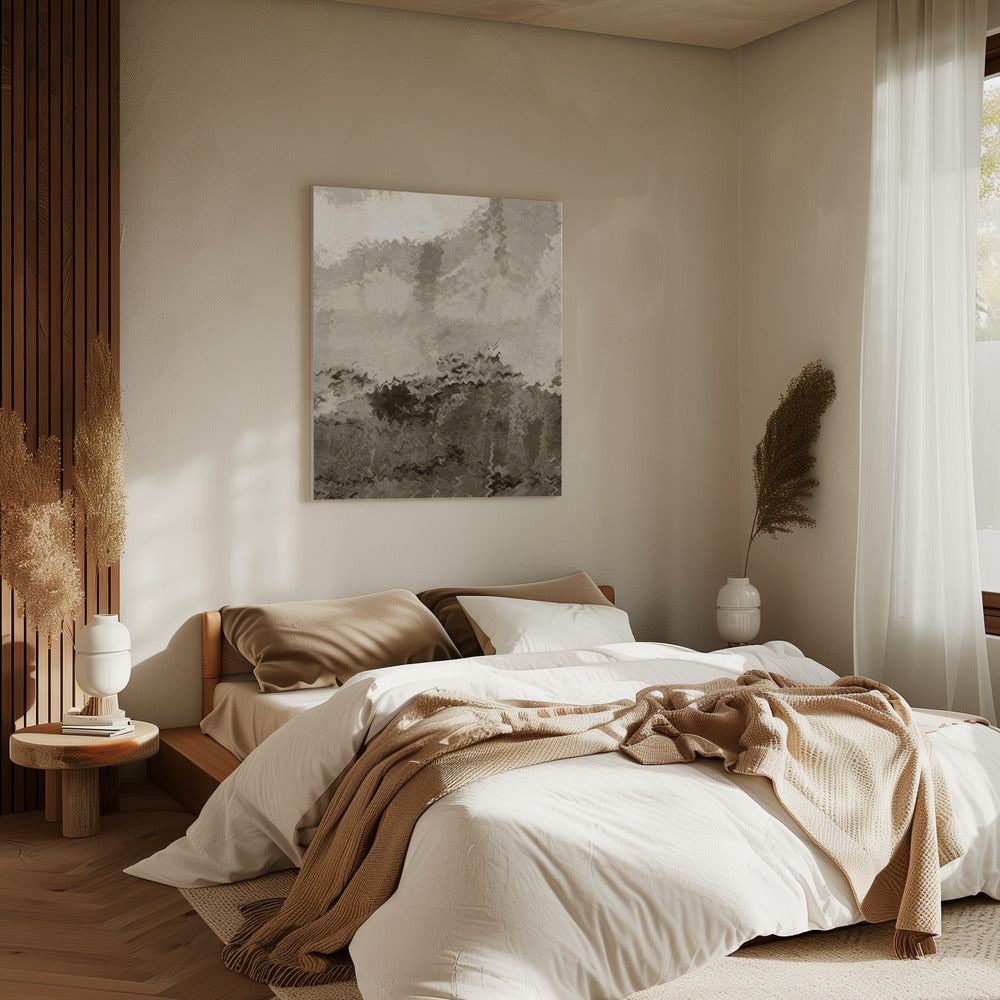 Over the Hills. Reflections. Abstract Lanscape In Neutral Colors No. 2 | Canvas