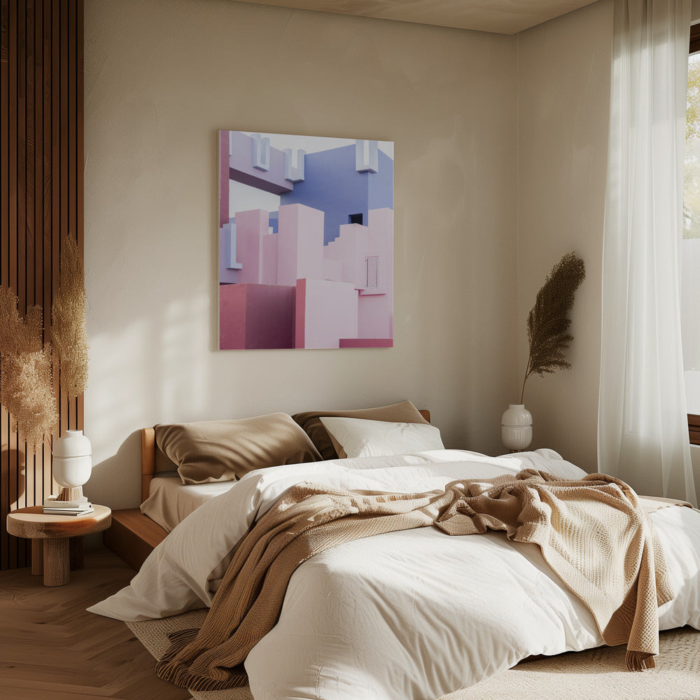 De Rode Muurschildering 3 | Canvas