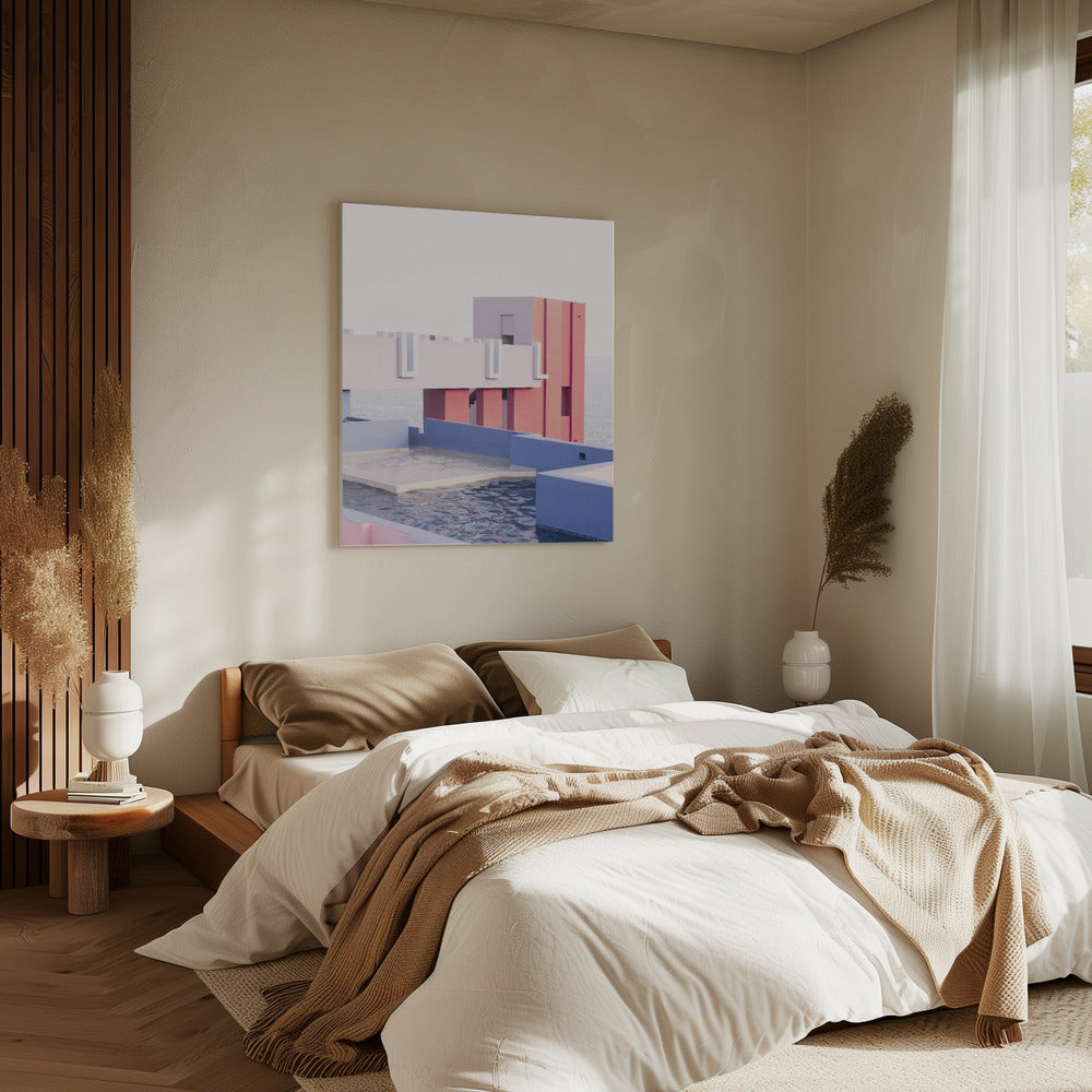 De Rode Muurschildering 1 | Canvas