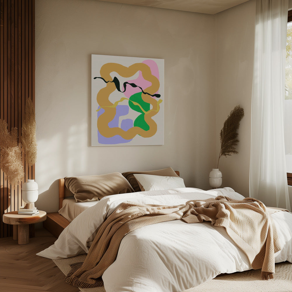 Kleurrijke werveling | Canvas