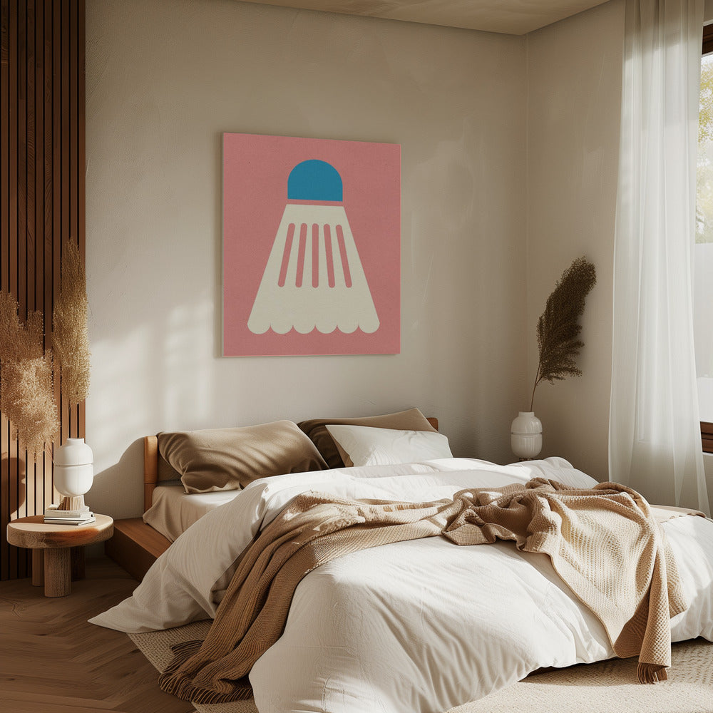Badminton Wit Blauw | Canvas