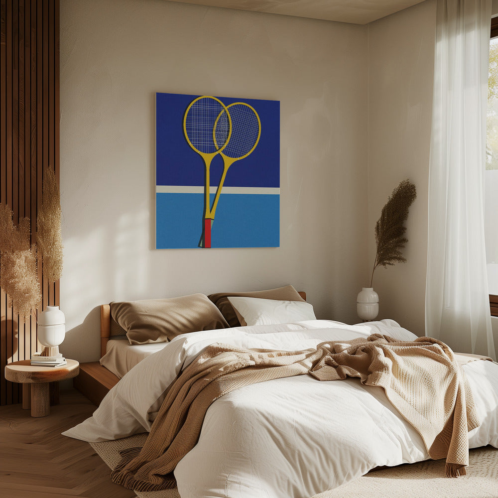 Houten badmintonrackets | Canvas