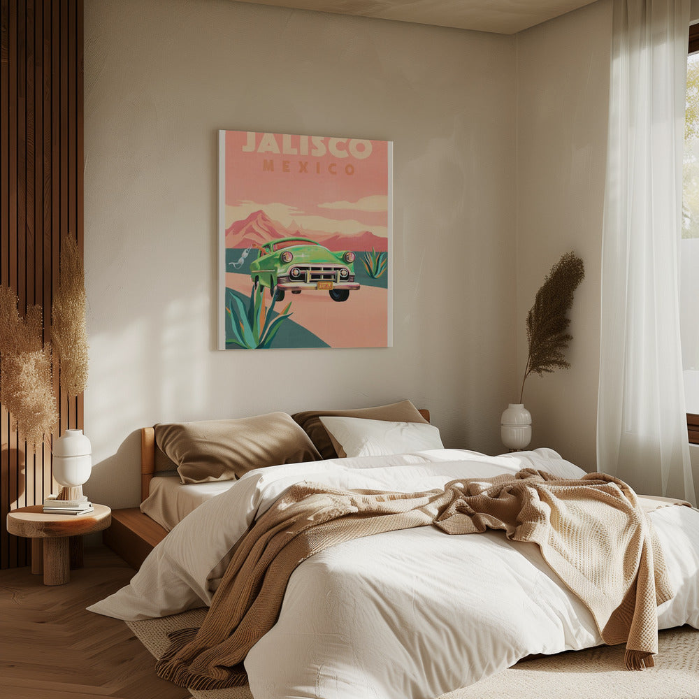 Jalisco Mexico Vintage Reisposter | Canvas