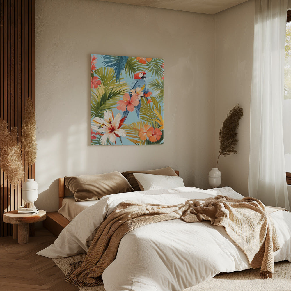 Ara Tropische Eenzaamheid | Canvas