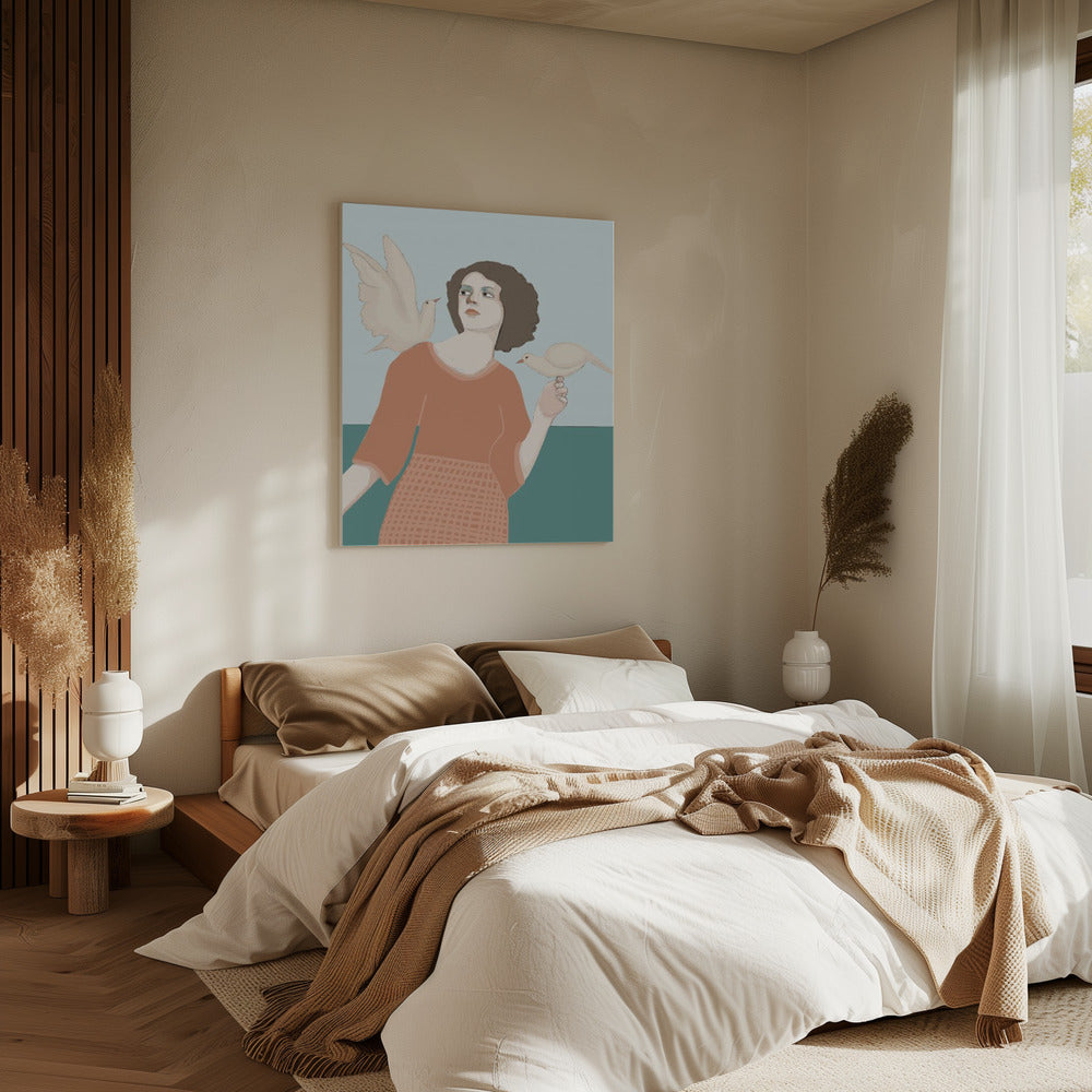 Vredesduifvrouw | Canvas