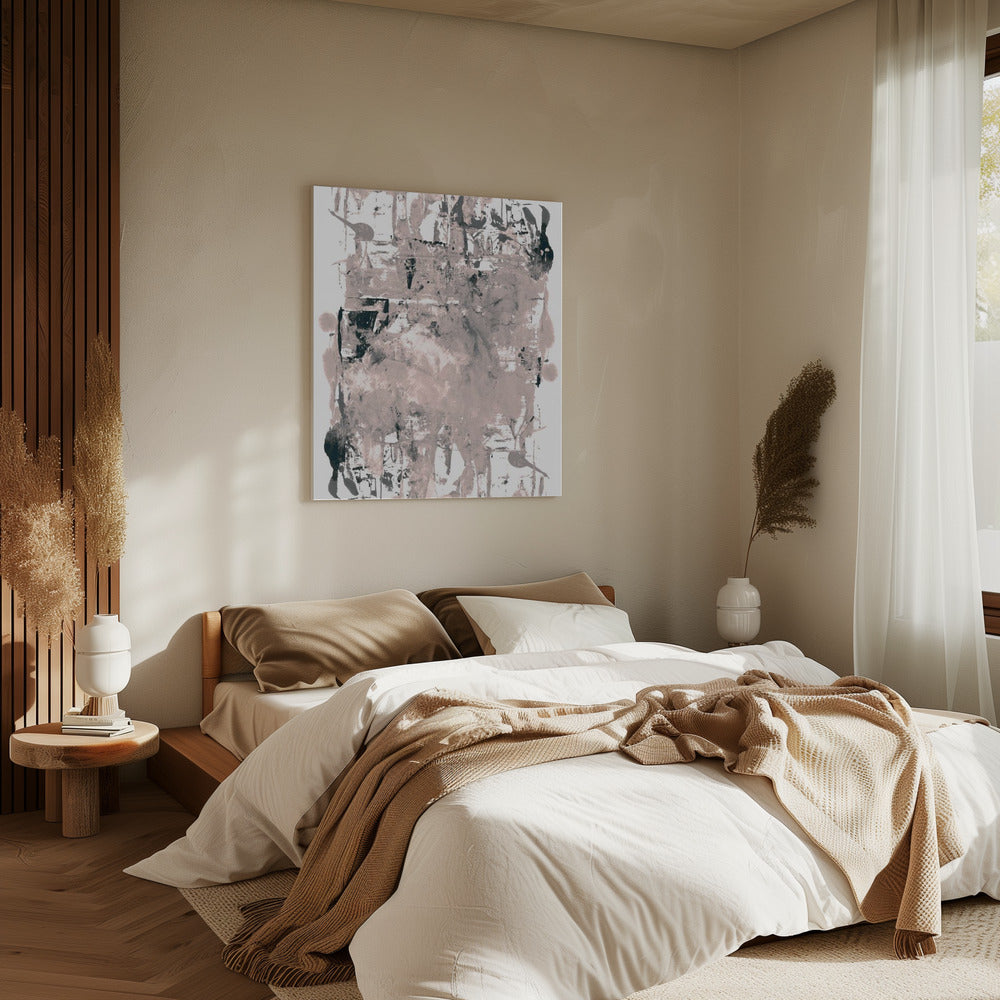 Abstracte neutrale schraapsels 2 | Canvas