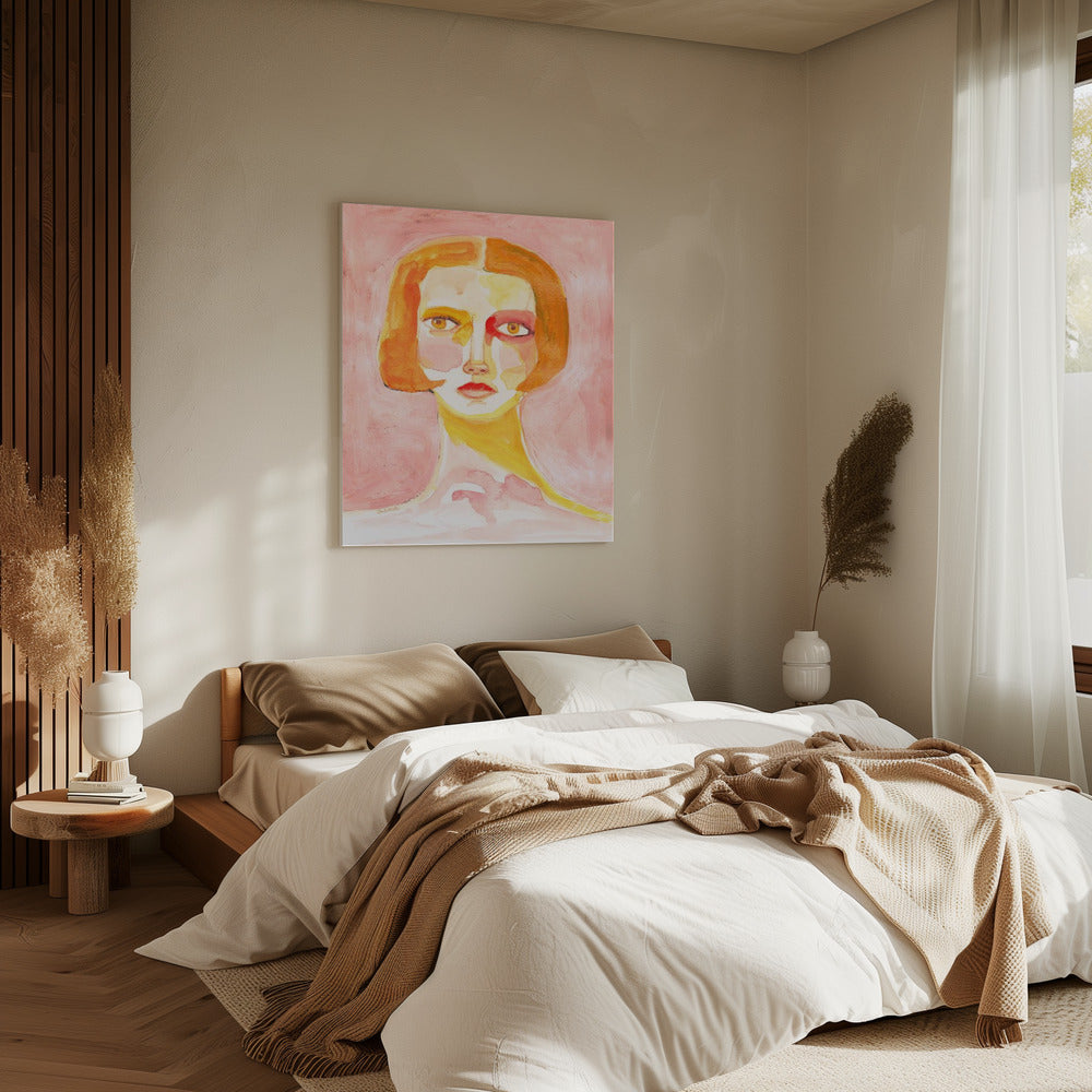 Dame met bobkapsel | Canvas