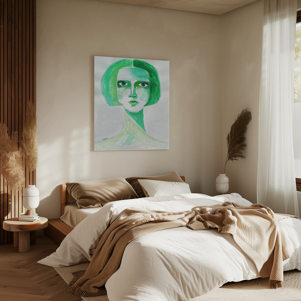 Groen meisje | Canvas