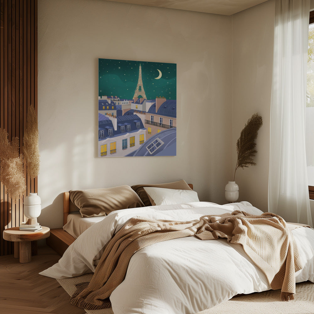 Parijs bij nacht | Canvas