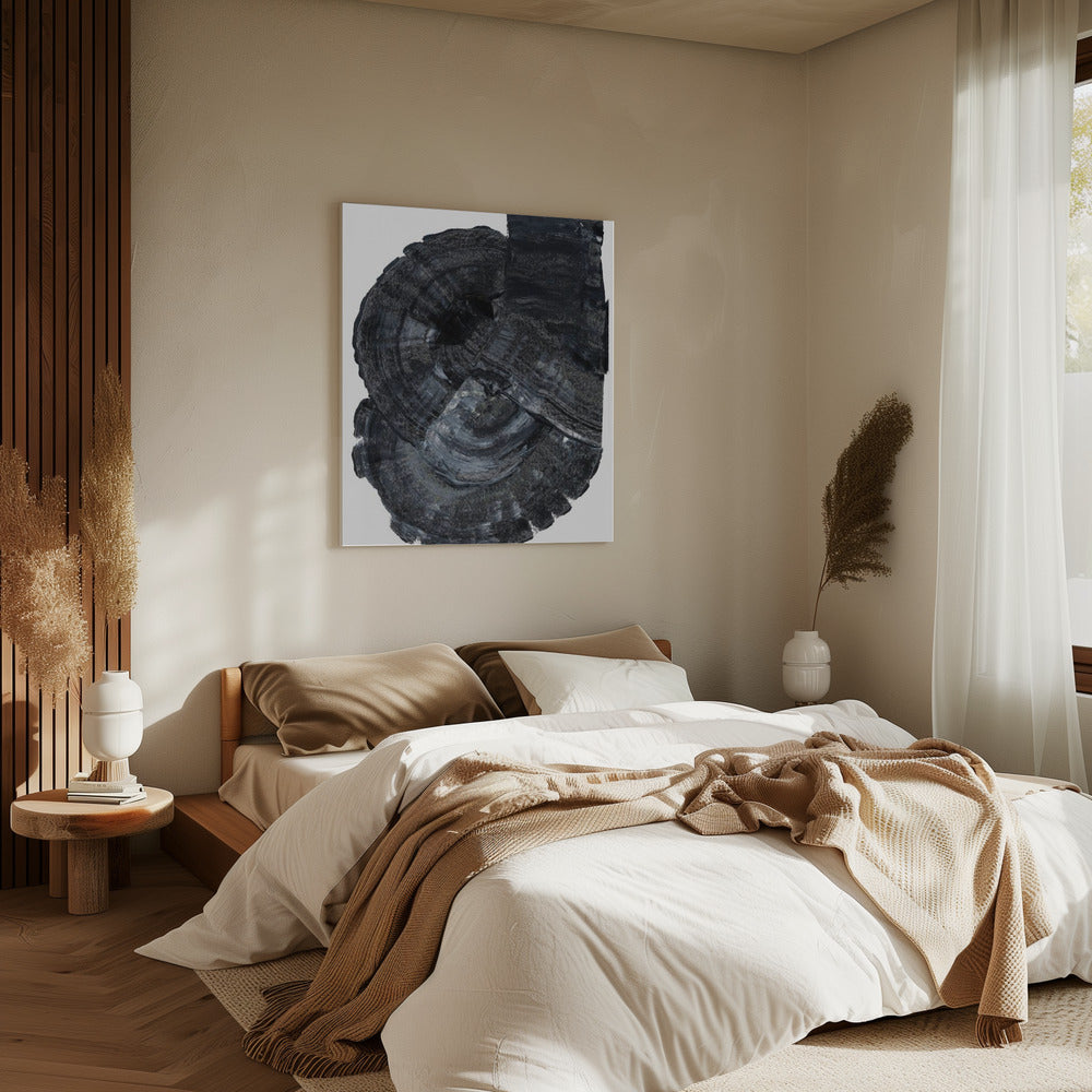 Zwarte Fossiel 1 | Canvas