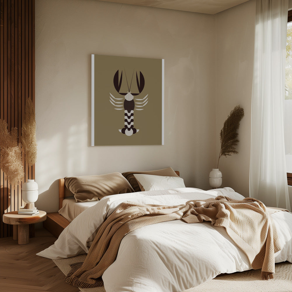 Gouden dieren - Kreeft (goud) | Canvas