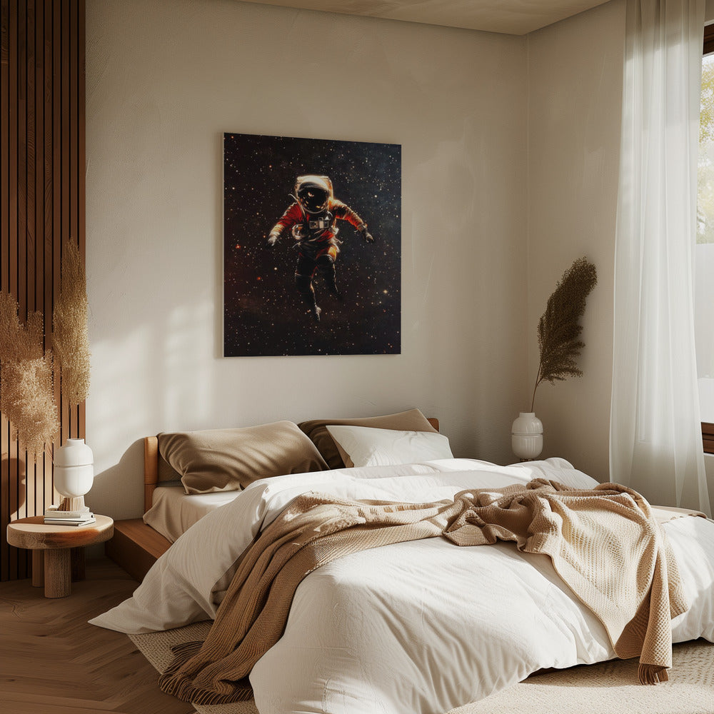 Een astronaut in de ruimte | Canvas