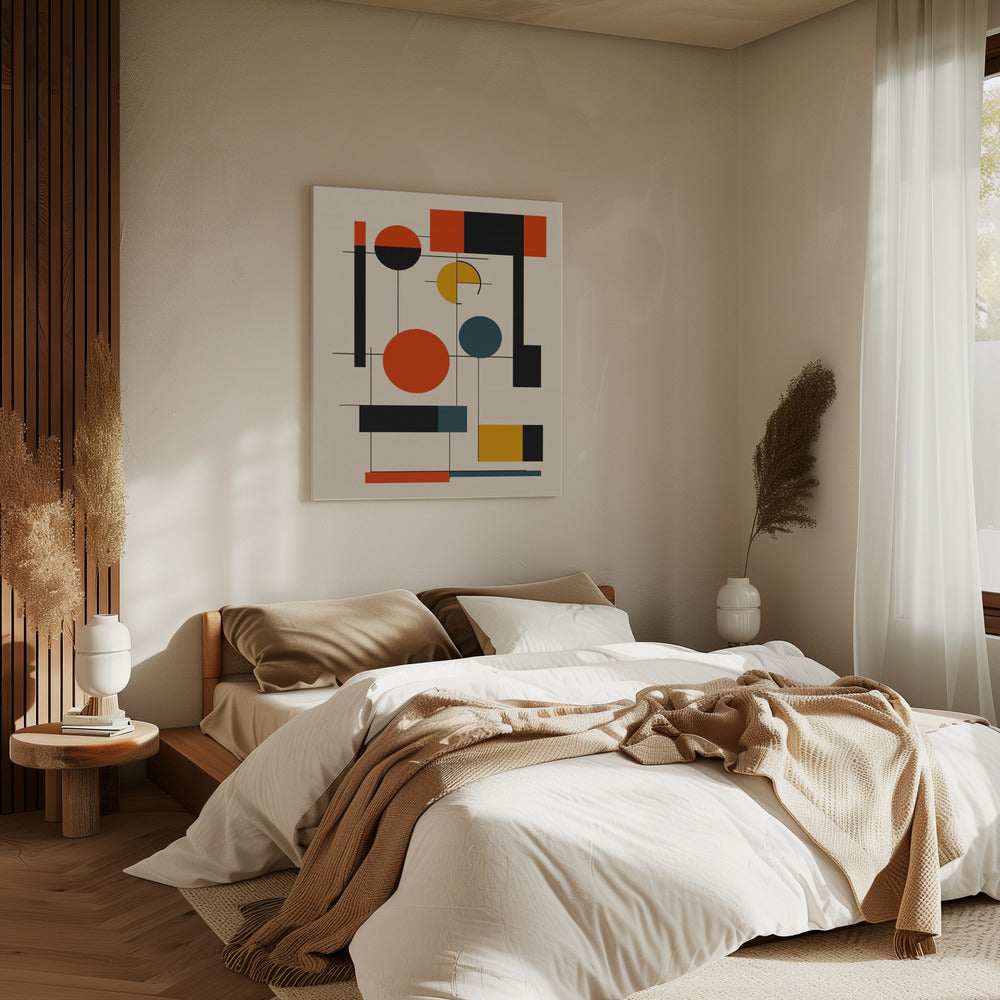 Geometric Shapes And A Balanced Color PaletteGeometric Harmony | Canvas